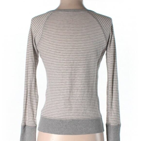 J. Crew Gray Striped Button Up Cardigan Sweater - Picture 2 of 7